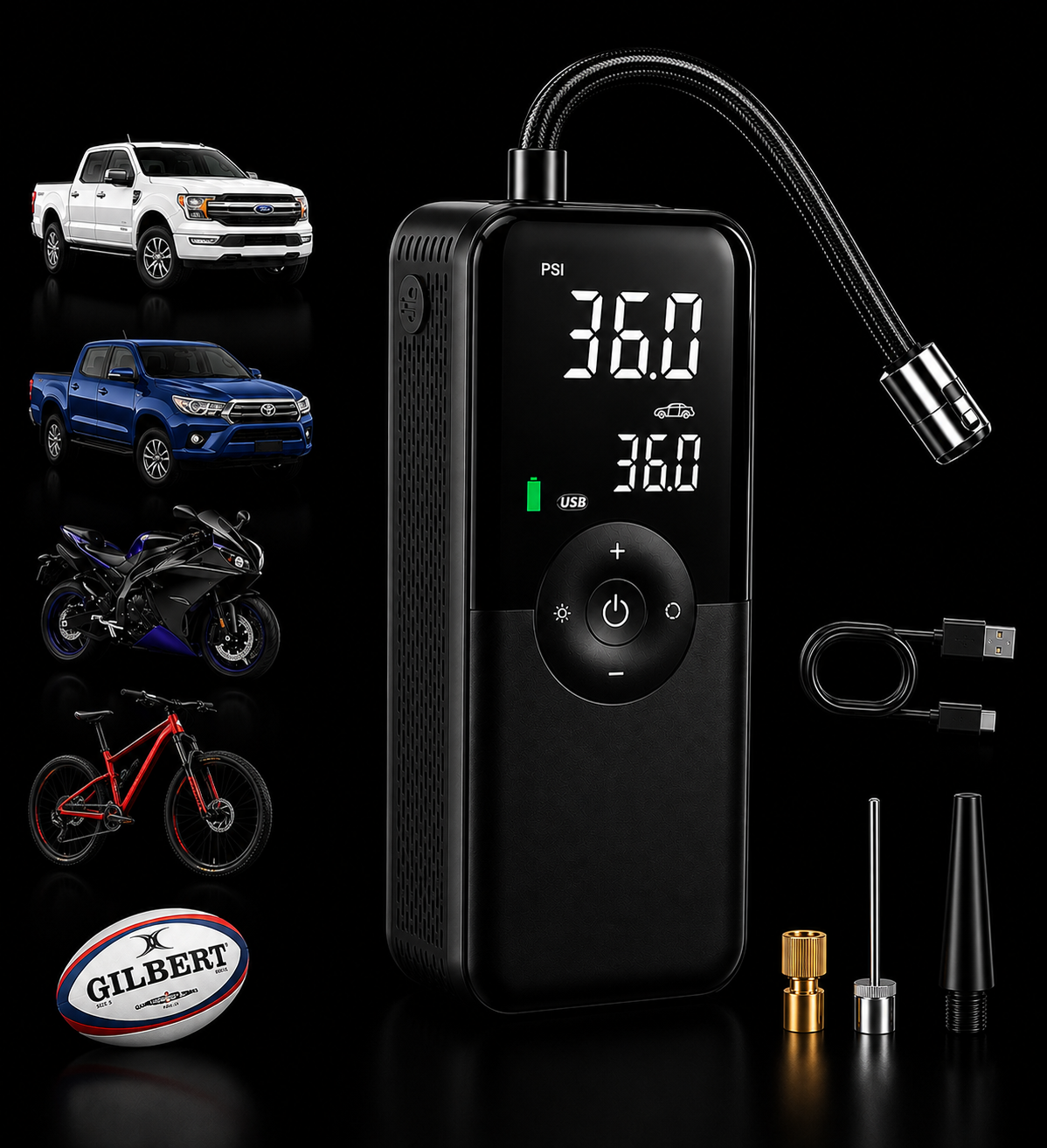 LeviVita AirPro - Portable Smart Air Compressor