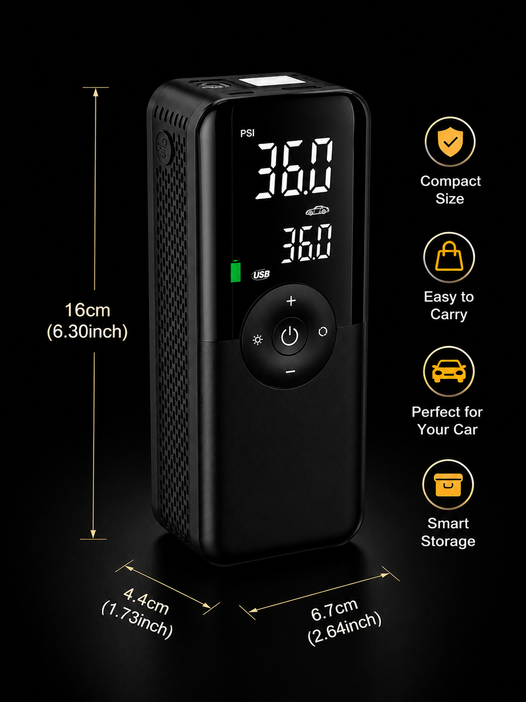 LeviVita AirPro - Portable Smart Air Compressor